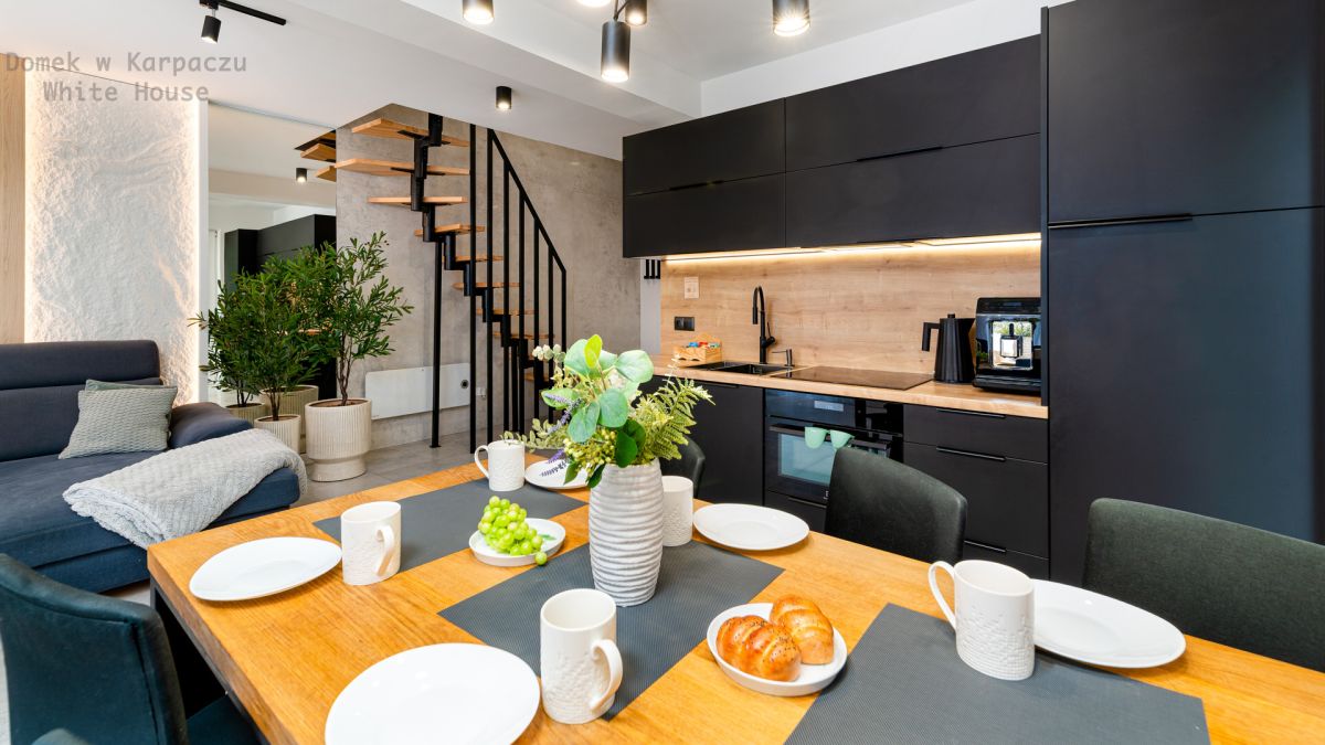 Wohnzimmer im Ferienhaus White House in Karpacz