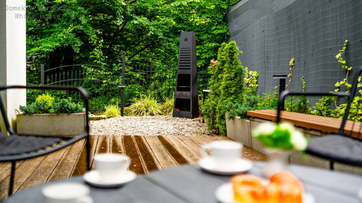 Terrasse am Ferienhaus White House